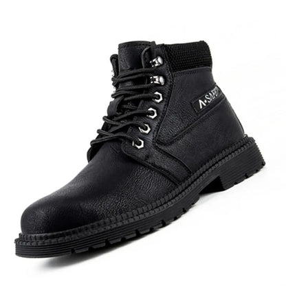 Latest 2023 Waterproof Men Leather Boots Steel Toe Cap Safety Work Shoes Anti Smashing Indestructible Construction Welding Boots
