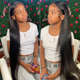 HD Lace Frontal Wig 13x6 13x4 Lace Front Wig Human Hair 30 Inch Bone Straight Transparent Lace Human Hair Wigs 4x4 HD Closure Wig