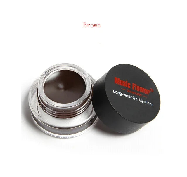 Venda quente roxo preto azul marrom delineador gel à prova de água e borrão-prova cosméticos conjunto olho forro kit na maquiagem dos olhos m1009 #