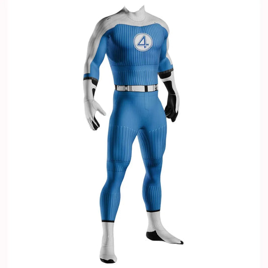 Adult Male Halloween Fantastic Four Reed Richards Cosplay Costumes Rival Invisible Man Superhero Zentai Bodysuit Party Jumpsuits