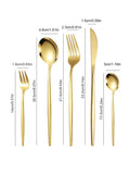30pc Stainless steel cutlery set steak knife fruit fork dessert spoon set