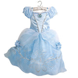 Vestido de Princesa para Festa à Fantasia – Novo Modelo 2025 – Ideal para Natal, Aniversário e Carnaval (Estilos Rapunzel e Bela)