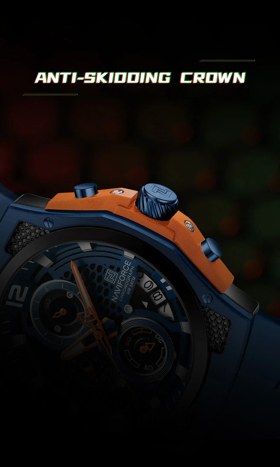 NAVIFORCE High Quality Luxury Original Men Watch Silicone Strap Waterproof Male Quartz Wrist watch Sport Clock Relogio Masculino