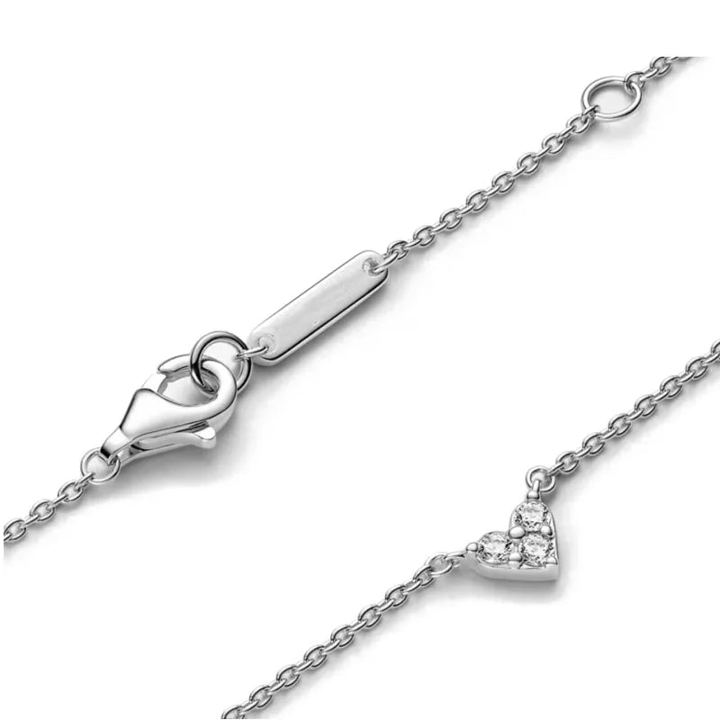 Novo amor coração zircão pingente colar original pandora diy feminino chaveiro jóias decoração pulseira acessórios charme contas
