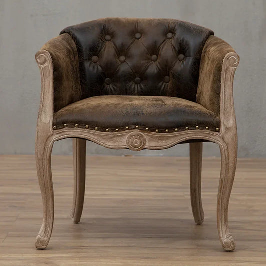European Hotel Dining Chair, Leisure Sofa Chair, Solid Wood Antique Dining Chair, Living Room Leisure Sofa, Support Customization