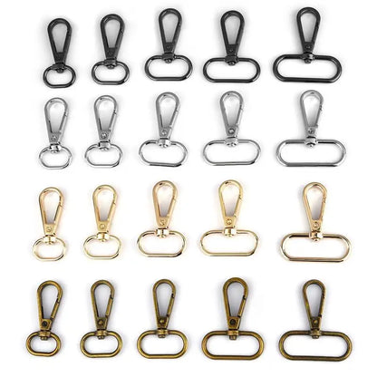 5pcs Metal Bags Strap Buckles Lobster Clasp Collar Carabiner Snap Hook DIY KeyChain Bag Part Accessories 1.6/2/2.5/3.2/3.5cm
