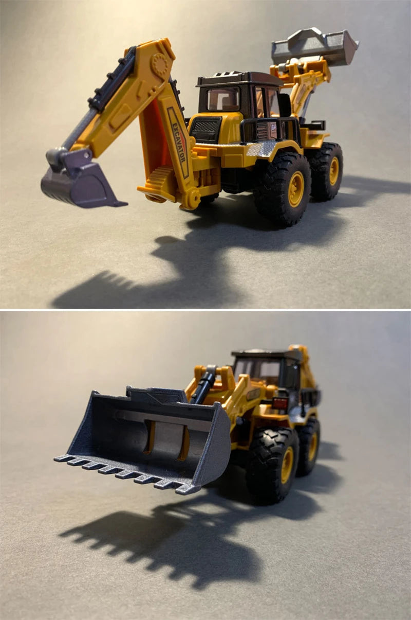 Juguetes para niños, tractor de aleación, excavadora, buldózer, grúa en miniatura, camión, modelo de vehículo agrícola de ingeniería fundido a presión, regalos para niños