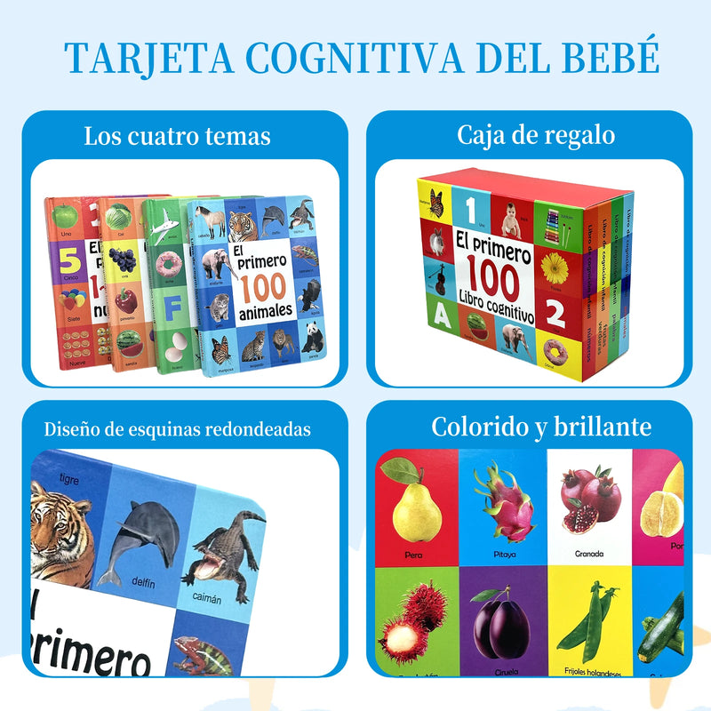 0-2 Years Spanish Children's Cognitive Encyclopedia Enhancing Cognition Children's Early Learning Books Gifts