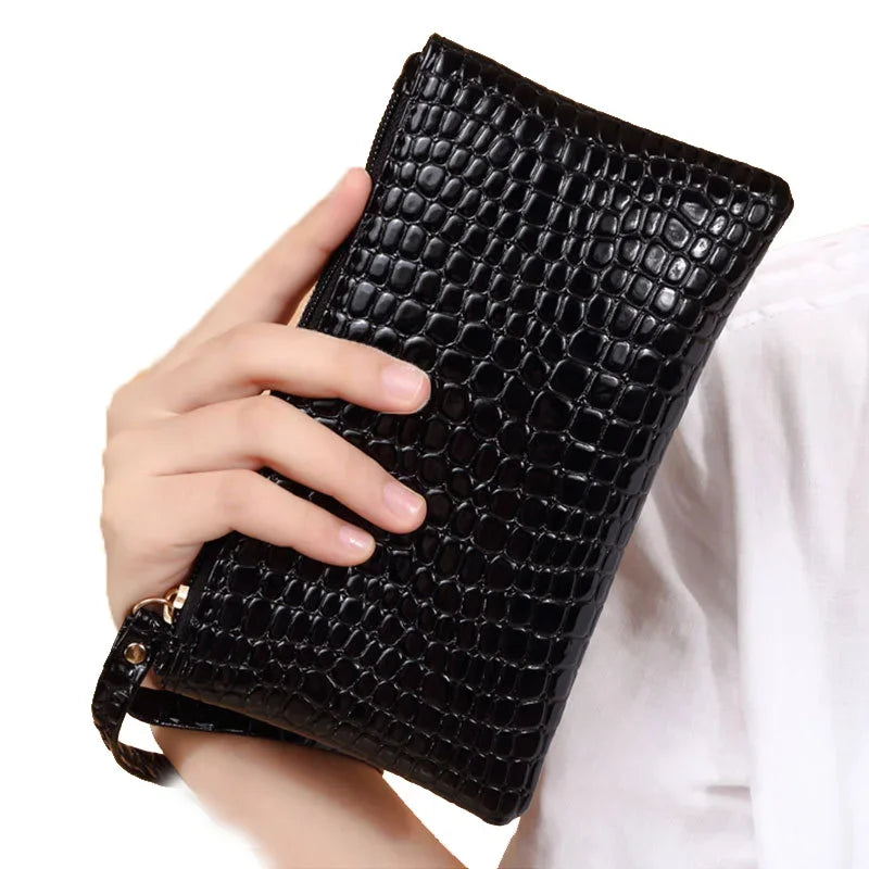 Women Black Cosmetic Bag Zipper Small Makeup Bag Traveling Neceser Ladies Cosmetics Clutch Purse Toiletry Organizer Case Pouch