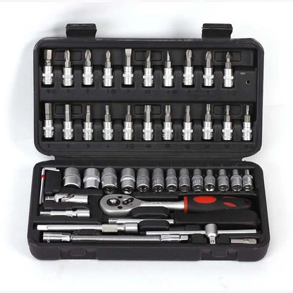 New SS13032A 32PCS 12.5mm Auto Repair Metric Socket Wrench Tool Set Box