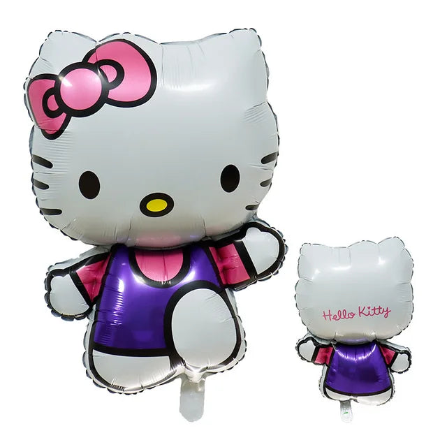 Lindo juego de globos decorativos para fiesta de anime, temática de Hello Kitty, fiesta de cumpleaños de niña kawaii, globos para baby shower, 5 piezas 