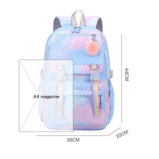 Nueva mochila escolar de lona para Barbie, para niños y niñas, ideal para viajes y para portátil.