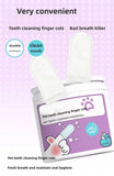 Pet Teeth Cleaning Dental Finger Wipes for Dogs & Cats, Reduces Plaque & Freshens Breath No-Rinse Dog Teeth Care Finger Wipes, E