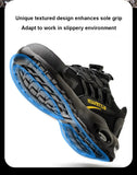 Men Rotating Button Safety Shoes Steel Toe Work Sneakers Indestructible Shoes Puncture-Proof Work Boots Air Cushion Safety Shoes