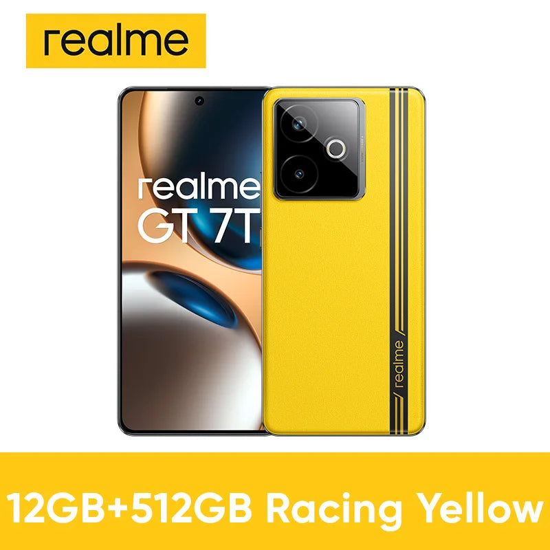 realme GT 7T Smartphone 5G 2025 New MediaTek 8400-MAX 7000mAh Titan Battery 120W Ultra Charge 6.8'' 120Hz Display Global Version