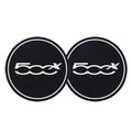 2 alfombrillas de goma antideslizantes para taza de agua de coche, impermeables, para Fiat 500, 500C, 500X, 500L, Abarth 695, accesorios para coche.