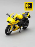 CCA Yamaha YZF-R1 alloy simulation motorcycle model, rear wheel with shock absorber, desk ornament, children's toy holiday gift