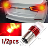 1/2pcs Strobe Car Turn Signal Light Motorcycle Tail Brake Light Flashing Lamp LED Warning Light Bulb Red Blinker Rear Taillight