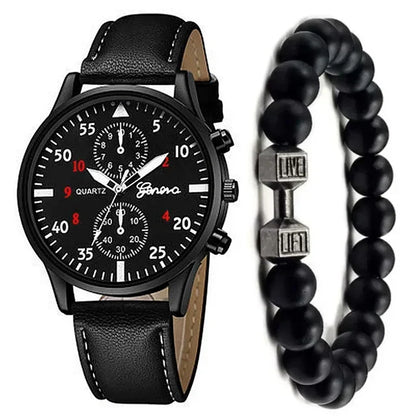Reloj de pulsera de cuarzo para hombre, correa de cuero marrón, informal, de lujo, sin caja, 4 unidades, 2 unidades, 1 unidad 