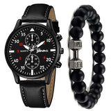 Reloj de pulsera de cuarzo para hombre, correa de cuero marrón, informal, de lujo, sin caja, 4 unidades, 2 unidades, 1 unidad 