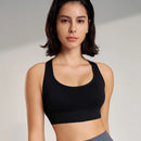 Women Shockproof Gathered Breathable Sports Underwear Running Workout Beauty Back Yoga Bra Fintess Gym Push UP Exercise Tops