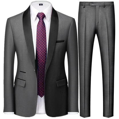 Conjunto de tres piezas para fiesta de boda de otoño para hombre, color negro, talla grande 5XL 6XL, blazer, abrigo, pantalones y chaleco, traje ajustado de moda.