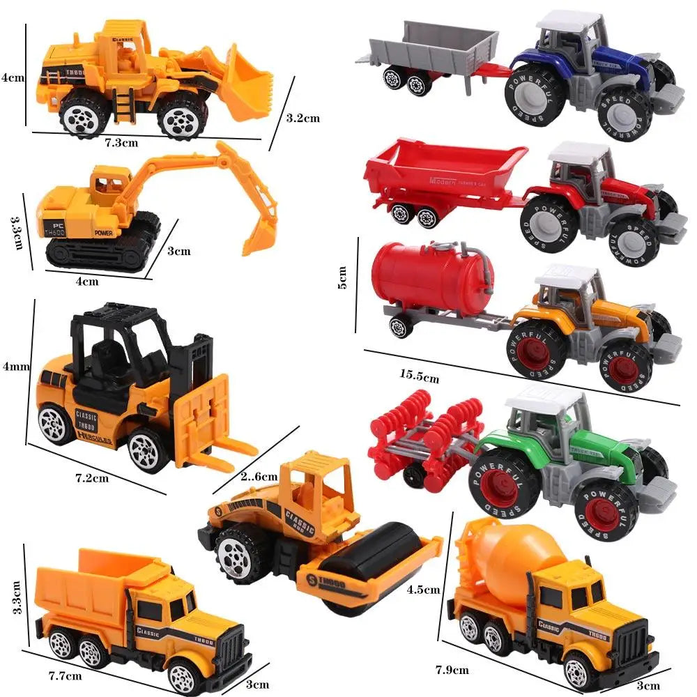 1pc Children Kids Alloy Tractor Dump Truck Educational Toy Tractor Toy Model Car Toys Farmer Vehicle Engineering Car Model