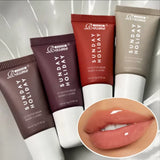 4-piece Lip Gloss Set Complete, Exquisite, Practical, Comfortable, Moisturizing, Natural, Portable Makeup Set