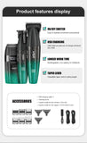 VGR Professional Hair Trimmer 9000 RPM Cordless Hair Clipper Rechargeable Hair Trimmer Metal Trim