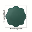 1/4/6PCS Round Placemats Sets Luxury Faux Leather Table Mats Pad Table Sets Embossed Flower Shaped Place Mats 테이블매트 Салфетки