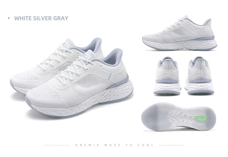 ONEMIX YUE SHUANG Running Shoes for Men Air Cushion Athletic Couple Trainers Sport Runner Shoes Outdoor Women Walking Sneakers
