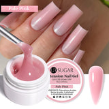 UR SUGAR 15ml Extension Nail Gel Polish Nails Finger Form Clear Nude Pink Nail Art Camouflage Hard Gel Acrylic Nail Manicur