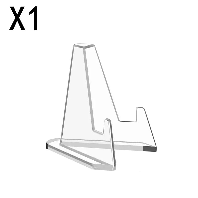 1-30Pcs Clear Acrylic Coin Display Stand Holders Small Easel Rack Trading Card Holder Support For Kpop Idol Card Organizer