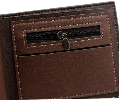 2023 New Short Men Wallets Slim Card Holder Male Purses Luxury PU Leather Coin Pocket High Quality Small Men's Wallet