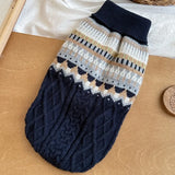 New Dog Black Beige Vintage Sweater for Small Medium Dog Christmas Halloween Day Wear Sweater Pullover