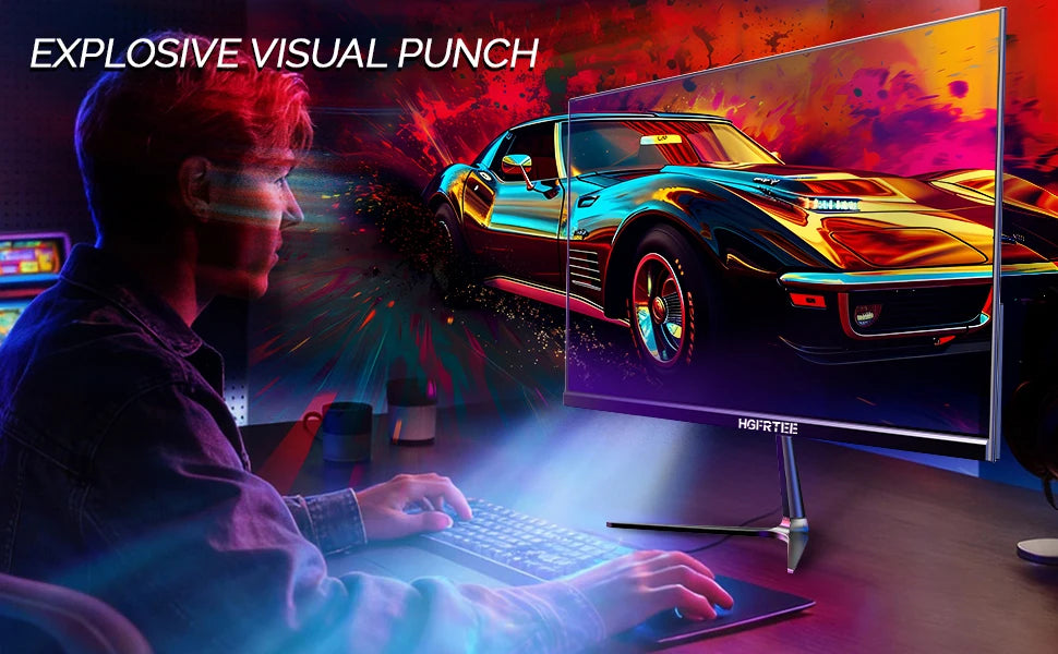 Hgfrtee 27" 240Hz Qhd Gaming Monitor 1Ms, High Resolution Screen, Hdr10 Adaptive Sync, Pc Display for Gamer with HDMI 2.1 Dp 1.4