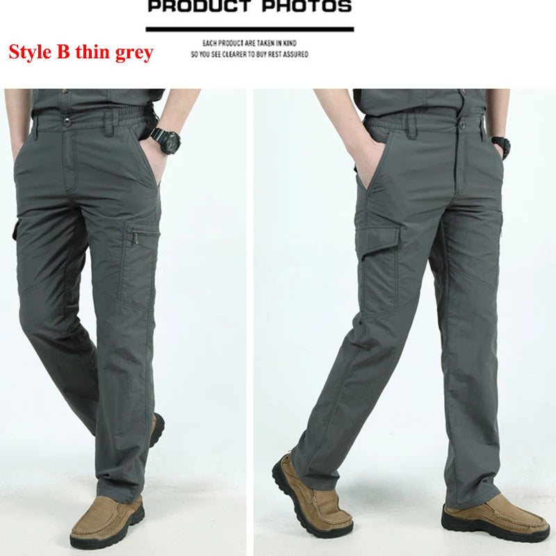 Tactical Cargo Pants Men Outdoor Waterproof SWAT Combat Military Camouflage Trousers Casual Multi Pocket Male Work Joggers