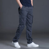 2025 Cotton Multi Flap Pockets Men's Straight Leg Cargo Pants Loose Casual Outdoor Pants Men's Work Pants For Hiking Tactical