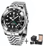 Relógio Masculino Mecânico de Luxo PAGANI DESIGN 2026 – Aço Inoxidável, Função GMT, Vidro de Safira – Marca de Alto Padrão