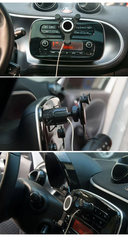 Car Phone Holder Gravity Mobile Bracket For Mercedes Smart 453 Fortwo Forfour interior Charging stand