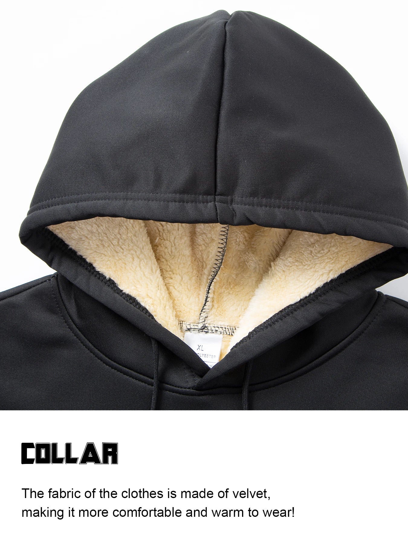 Men's Winter Lambswool Jackets Plus Size Zipper Hoodies Winter Warm Coats Long Sleeved Jacket Casual Coat Tops Clothing
