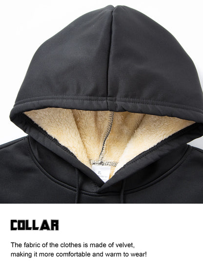 Men's Winter Lambswool Jackets Plus Size Zipper Hoodies Winter Warm Coats Long Sleeved Jacket Casual Coat Tops Clothing