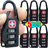 5/1pcs Mini Portable Suitcase Password Locks Anti-theft Lock Buckle Convenient Bag Cabinet Lock Student Dormitory Door Locks