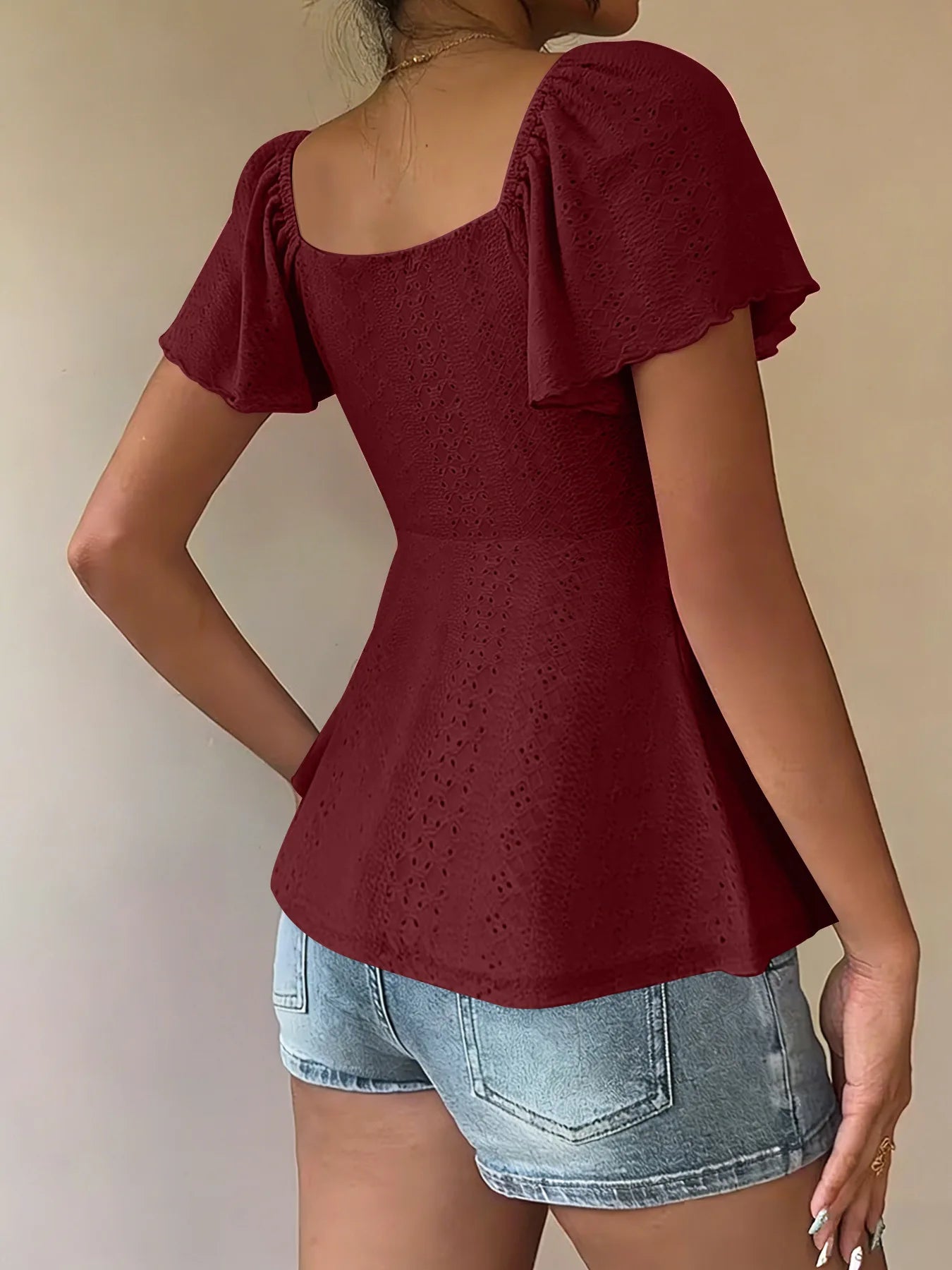 2026 Women Y2k Summer Tops V-Neck Drawstring Sexy Lace Up Short Sleeve Solid Color Shirts Female Elegant Casual Fashion Blouses