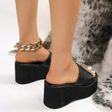 Zapatillas Zapatos De verano para Mujer, zapatillas De plataforma con cuña, Zapatos De Mujer, sandalias deslizantes De diseñador, Zapatos De lujo, Zapatos De Mujer