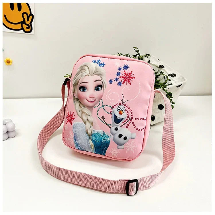 MINISO Disney 2024 New Princess Series Crossbody Bag "Frozen 2" Elsa Sophia Cartoon Shoulder Bag Girls Casual Fashion Handbag
