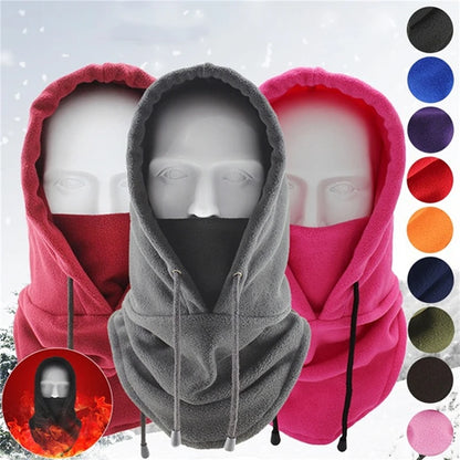 Gorros de senderismo de invierno a prueba de viento para hombre, cálidos pasamontañas térmicos de forro polar, gorros para esquiar, bicicleta, motocicleta, calentador de cuello, casco.