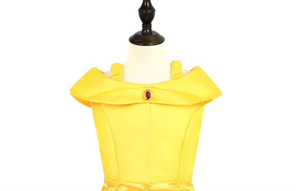 Children's Halloween Role Play Fairy Princess Belle Dress Xmas Carnival Masquerade Performance Birthday Party Fancy Girl Clothes