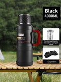 1 PC Large thermos -1.7L/2.0L/2.5L stainless steel thermos, suitable for travel, camping -2.5 liters super large vacuum insulati