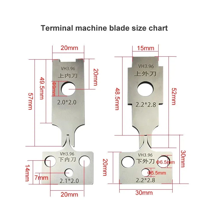 4pcs/set Mold Blade Terminals Crimping Machine Accessories Die Set Mold Blade Various Models For Terminal Machine Crimp Tools